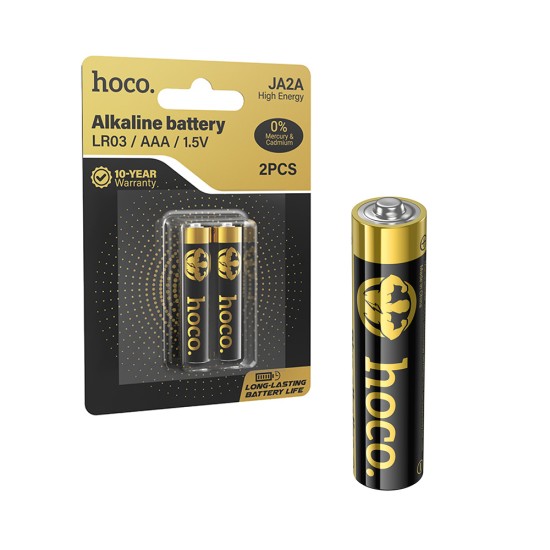 Pilha alcalina Hoco JA2A LR03/AA/1,5V (2 unidades) Preto